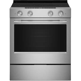 KitchenAid 5.3 Cu. Ft. Smart Slide-in Electric Range with Convection Cooking Modes: Stainless Steel