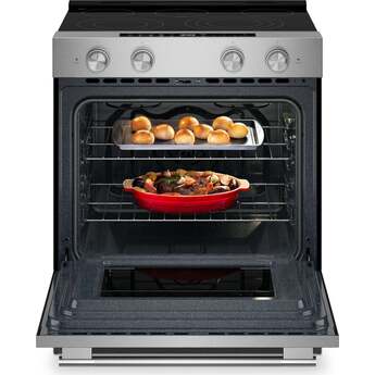 KitchenAid 5.3 Cu. Ft. Smart Slide-in Electric Range with Convection Cooking Modes: Stainless Steel — thumbnail 2