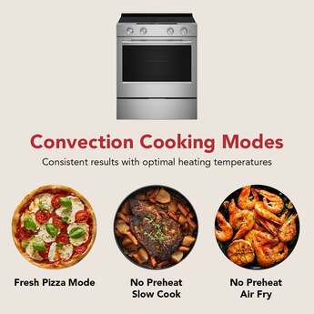 KitchenAid 5.3 Cu. Ft. Smart Slide-in Electric Range with Convection Cooking Modes: Stainless Steel — thumbnail 5
