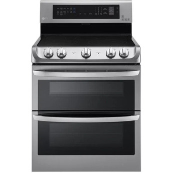 LG 30" Stainless Steel Electric Smoothtop Double Oven Range - Convection