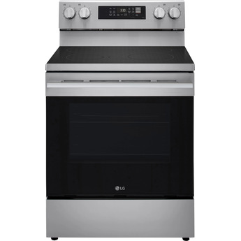 LG 6.3 cu. ft. Smart Wi-Fi Enabled ProBake Convection Electric Range with Air Fry & EasyClean: Stainless Steel