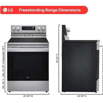 LG 6.3 cu. ft. Smart Wi-Fi Enabled ProBake Convection Electric Range with Air Fry & EasyClean: Stainless Steel — thumbnail 16