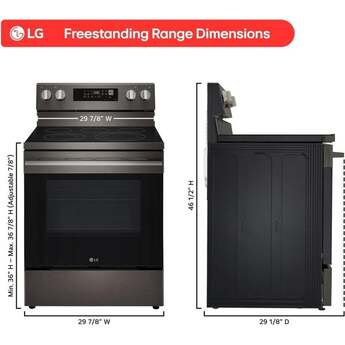 LG 6.3 cu. ft. Smart Wi-Fi Enabled ProBake Convection Electric Range with Air Fry & EasyClean: Black Stainless Steel — thumbnail 19