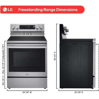 LG 30 Inch Electric Smart Range with 5 Radiant Elements, 6.3 cu. ft. Capacity, ProBake Convection®, Air Fry, ThinQ®, UltraHeat™, EasyClean®, InstaView®, Storage Drawer, Sabbath Mode, and ENERGY STAR® Certified: Stainless Steel — thumbnail 12