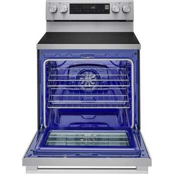 LG 30 Inch Electric Smart Range with 5 Radiant Elements, 6.3 cu. ft. Capacity, ProBake Convection®, Air Fry, ThinQ®, UltraHeat™, EasyClean®, InstaView®, Storage Drawer, Sabbath Mode, and ENERGY STAR® Certified: Stainless Steel — thumbnail 8