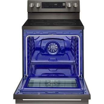 LG 30 Inch Electric Smart Range with 5 Radiant Elements, 6.3 cu. ft. Capacity, ProBake Convection®, Air Fry, ThinQ®, UltraHeat™, EasyClean®, InstaView®, Storage Drawer, Sabbath Mode, and ENERGY STAR® Certified: Black Stainless Steel — thumbnail 11