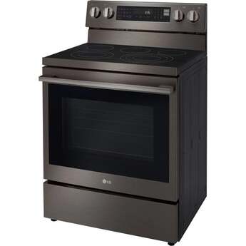 LG 30 Inch Electric Smart Range with 5 Radiant Elements, 6.3 cu. ft. Capacity, ProBake Convection®, Air Fry, ThinQ®, UltraHeat™, EasyClean®, InstaView®, Storage Drawer, Sabbath Mode, and ENERGY STAR® Certified: Black Stainless Steel — thumbnail 16