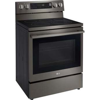 LG 30 Inch Electric Smart Range with 5 Radiant Elements, 6.3 cu. ft. Capacity, ProBake Convection®, Air Fry, ThinQ®, UltraHeat™, EasyClean®, InstaView®, Storage Drawer, Sabbath Mode, and ENERGY STAR® Certified: Black Stainless Steel — thumbnail 17