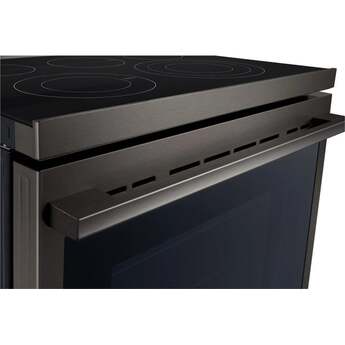 LG 30 Inch Electric Smart Range with 5 Radiant Elements, 6.3 cu. ft. Capacity, ProBake Convection®, Air Fry, ThinQ®, UltraHeat™, EasyClean®, InstaView®, Storage Drawer, Sabbath Mode, and ENERGY STAR® Certified: Black Stainless Steel — thumbnail 6