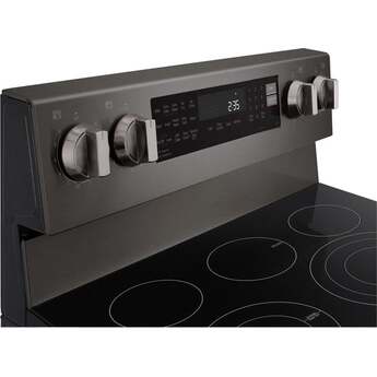 LG 30 Inch Electric Smart Range with 5 Radiant Elements, 6.3 cu. ft. Capacity, ProBake Convection®, Air Fry, ThinQ®, UltraHeat™, EasyClean®, InstaView®, Storage Drawer, Sabbath Mode, and ENERGY STAR® Certified: Black Stainless Steel — thumbnail 7