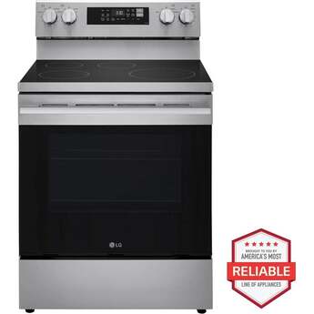LG 30 Inch Freestanding 6.3 Cu. Ft. Smart Induction Range With Probake Convection With Easyclean, Wi-Fi Enabled, And Airfry, Edge-To-Edge Cooktop, ThinQ, And Energy Star Rating: Stainless Steel