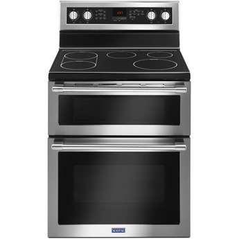 Maytag 30" Fingerprint Resistant Stainless Steel Double Oven Electric Range - Convection