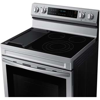 Samsung Smart Freestanding Electric Range 6.3 Cu. Ft. With Air Fry, Convection+, And Griddle: Stainless Steel — thumbnail 2