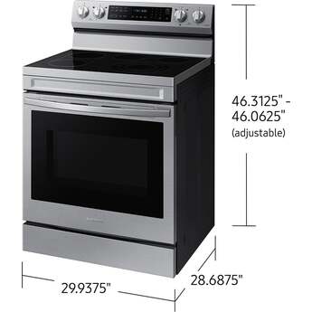 Samsung Smart Freestanding Electric Range 6.3 Cu. Ft. With Air Fry, Convection+, And Griddle: Stainless Steel — thumbnail 3