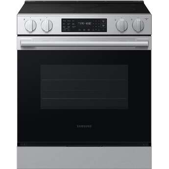 Samsung 30 Inch 6.3 Cu. Ft. Electric Slide-In Range With Convection And Air Fry Max: Stainless Steel