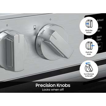 Samsung 30 Inch 6.3 Cu. Ft. Electric Slide-In Range With Convection And Air Fry Max: Stainless Steel — thumbnail 8