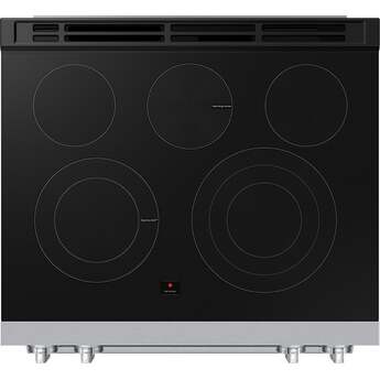 Samsung 30 Inch Slide-In Electric Smart Range with 5 Elements, 6.3 cu. ft. True Convection Oven, Express Boil?, Storage Drawer, No-Preheat Air Fry Max, Self & Steam Clean, ADA Compliant, and Energy Star?: White Glass — thumbnail 4