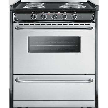 Summit 30" Stainless Steel Electric Coil Range - ADA Compliant