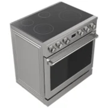 Thor ARE Series 36 Inch Freestanding Professional Electric Range with 5 Elements, 6 cu. ft. Oven Capacity, Black Glass Top, LED Display Screen, and Convection Fan: Stainless Steel — thumbnail 7