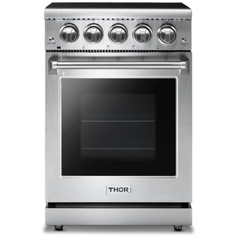 Thor Kitchen HRE2401  24 Inch Electric Freestanding Range in Stainless Steel
