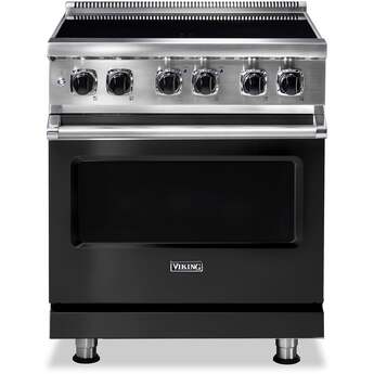 Viking VIR53024BCS 30 Inch Cast Black Induction Electric Freestanding Range