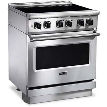 Viking VIR53024BCS 30 Inch Cast Black Induction Electric Freestanding Range — thumbnail 2