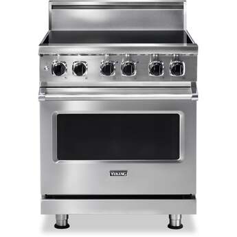 Viking VIR53024BCS 30 Inch Cast Black Induction Electric Freestanding Range — thumbnail 3