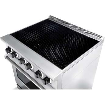 Viking VIR53024BCS 30 Inch Cast Black Induction Electric Freestanding Range — thumbnail 4