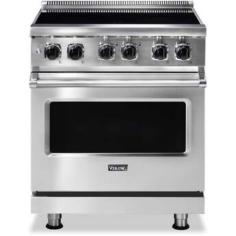 Viking VIR53024BSS 30 Inch Stainless Steel Induction Electric Freestanding Range