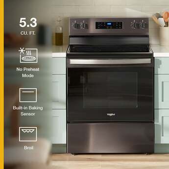 Whirlpool 30-inch Electric Range with Steam Clean: Fingerprint-Resistant Black Stainless Steel — thumbnail 17