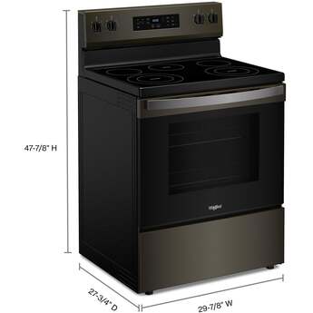 Whirlpool 30-inch Electric Range with Steam Clean: Fingerprint-Resistant Black Stainless Steel — thumbnail 9