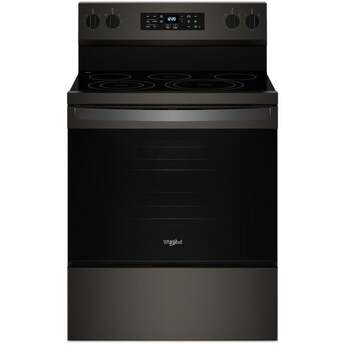 Whirlpool 30 Inch Energy Star Electric Range With Air Cookingtechnology, No Preheat Air Fry And Air Baking And Self Clean: Fingerprint Resistant Black Stainless Steel