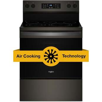 Whirlpool 30 Inch Energy Star Electric Range With Air Cookingtechnology, No Preheat Air Fry And Air Baking And Self Clean: Fingerprint Resistant Black Stainless Steel — thumbnail 2