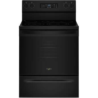 Whirlpool 30 Inch Electric Range with Air Cooking Technology: Black