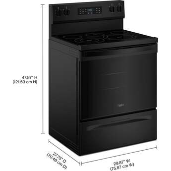 Whirlpool 30 Inch Electric Range with Air Cooking Technology: Black — thumbnail 28
