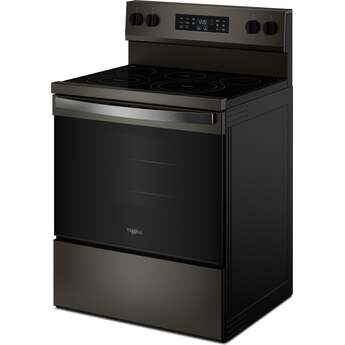 Whirlpool 30 Inch Electric Range with Air Cooking Technology: Black Stainless — thumbnail 11