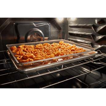 Whirlpool 30 Inch Electric Range with Air Cooking Technology: Black Stainless — thumbnail 13