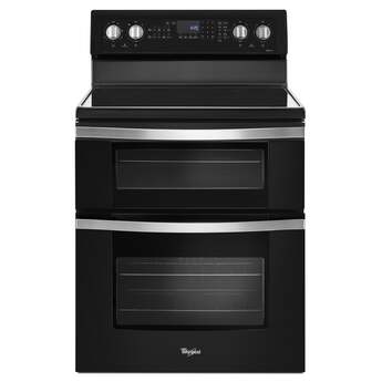 Whirlpool 30" Black Ice Electric Double Oven Range - Convection