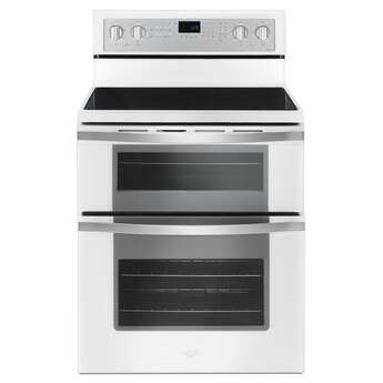 Whirlpool 30" White Ice Electric Double Oven Range - Convection