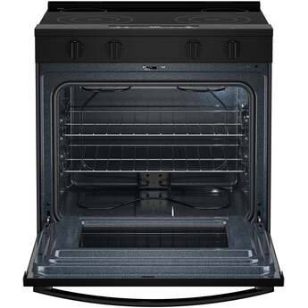 Whirlpool 30 Inch Slide-In Electric Range with 4 Radiant Elements, 5.3 cu. ft. Oven Capacity, FlexHeat™ Dual Elements, Storage Drawer, Self+Steam Clean, ADA Compliant, and ENERGY STAR®: Black — thumbnail 5
