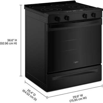 Whirlpool 30 Inch 5.3 Cu. Ft. Slide-In Electric Range With No Preheat And Slow Cook Mode: Black — thumbnail 13