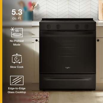 Whirlpool 30 Inch 5.3 Cu. Ft. Slide-In Electric Range With No Preheat And Slow Cook Mode: Black — thumbnail 15