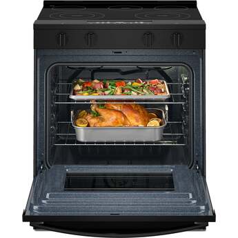 Whirlpool 30 Inch Electric Smart Range With Air Cooking Technology And Steam Clean: Black — thumbnail 6