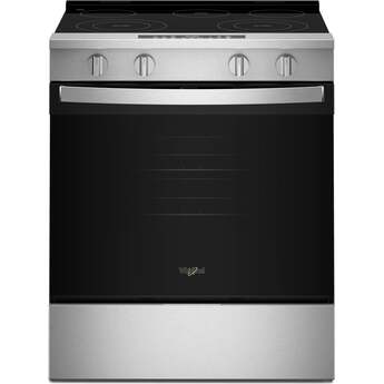 Whirlpool 30 Inch Electric Smart Range With Air Cooking Technology And Steam Clean: Stainless Steel