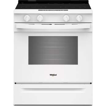 Whirlpool 30 Inch Electric Smart Range With Air Cooking Technology And Steam Clean: White
