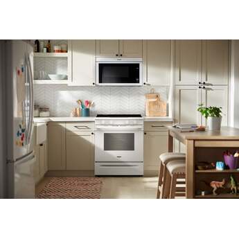 Whirlpool 30 Inch Electric Smart Range With Air Cooking Technology And Steam Clean: White — thumbnail 4