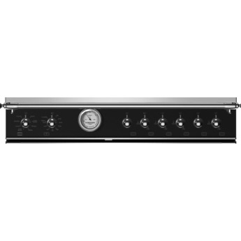 Bertazzoni Heritage Series 36" Nero Matt Black Natural Gas Sealed Burner Range - Convection — thumbnail 3