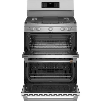 Cafe 30" Stainless Steel Sealed Burner Natural Gas Double Oven Range - Convection — thumbnail 2