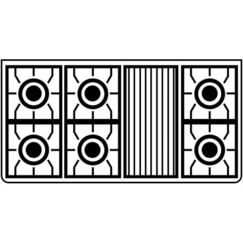 Capital Culinarian 48" Stainless Steel Natural Gas Open Burner Double Oven Range - Convection — thumbnail 2