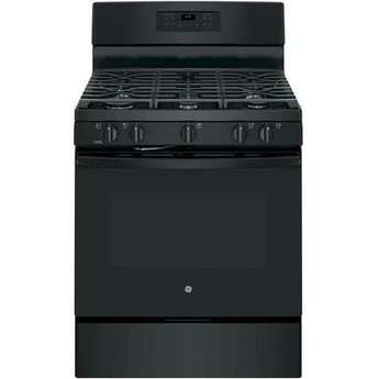 GE 30" Black Natural Gas Sealed Burner Range - ADA Compliant
